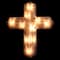 14" White Lighted Religious Cross Easter Window Silhouette Decoration
